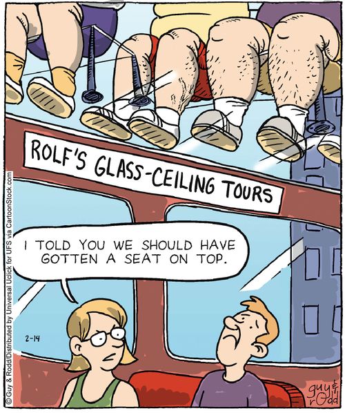 'I told you we should have gotten a seat on top.'