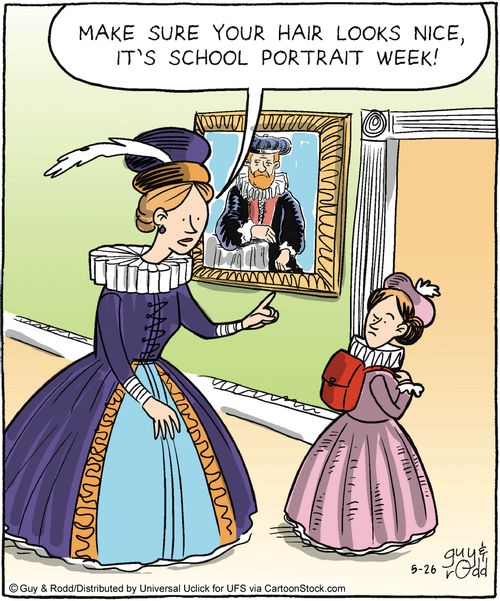 'Make sure your hair looks nice, it's school portrait week!'