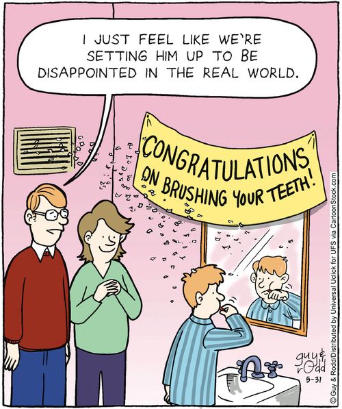 'I just feel like we're setting him up to be disappointed in the real world.'
