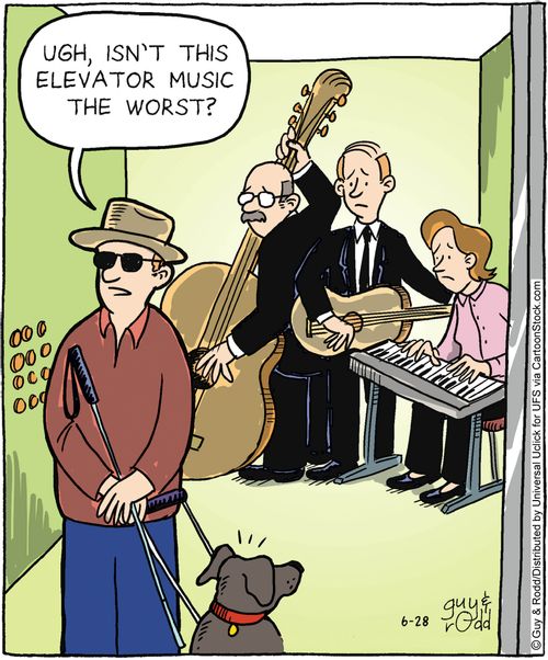 'Ugh, isn't this elevator music the worst?'