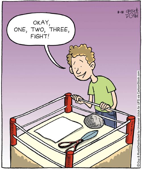 'Okay, one, two, three, fight!'