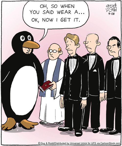 'Oh, so when you said wear a...Ok, now I get it.'