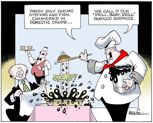 We call this our 'drill baby drill' Seafood Surprise...