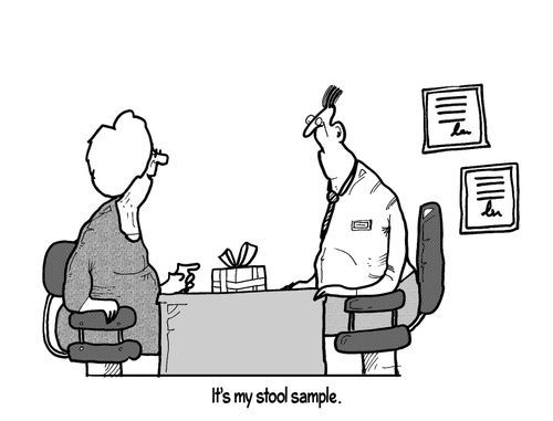 'It's my stool sample.'