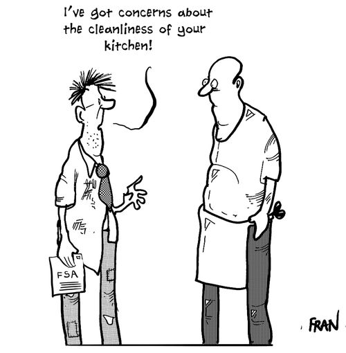 'I've got concerns about the cleanliness of your kitchen!'