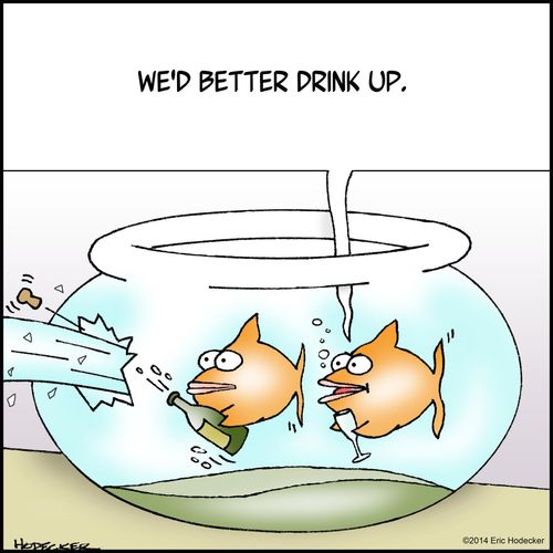 "We'd better drink up."