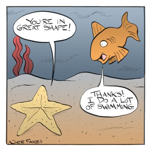 'Thanks! I do a lot of swimming.'
