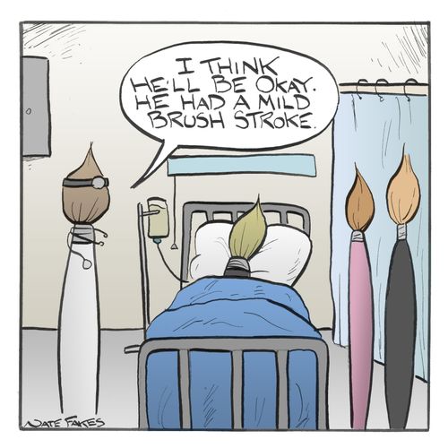 'I think he'll be okay. He had a mild brush stroke.'