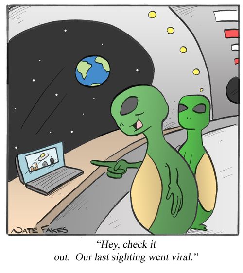 'Hey, check it out. Our last sighting went viral.'