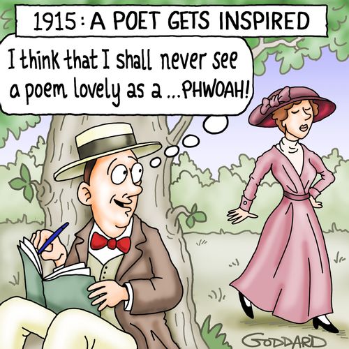 1915: A poet gets inspired.