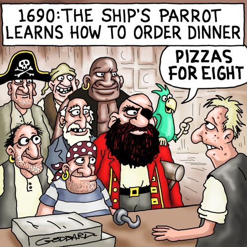 The Ship's Parrot learns how to order dinner