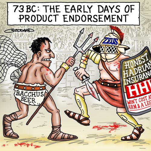 73 BC: The early days of product endorsement.