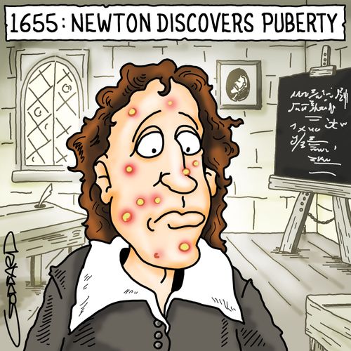 Newton discovers puberty