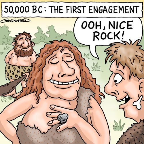 50,000 BC: The First Engagement Ring.