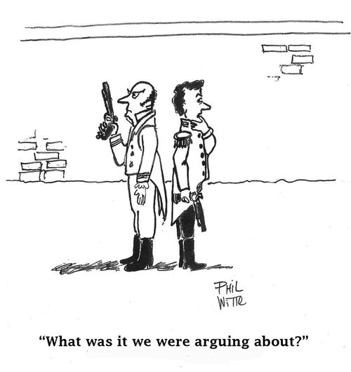 "What was it we were arguing about?"