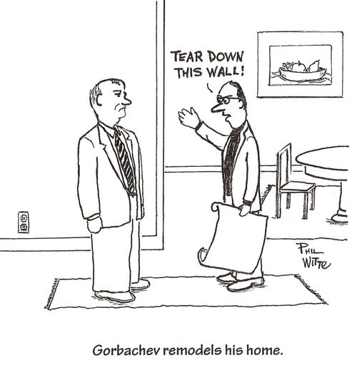 Gorbachev remodels his home.