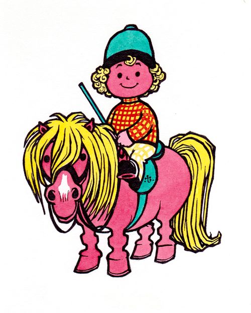 Little Pink Girl and Her Pink Horse