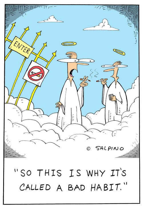 "So this is why it's called a bad habit."