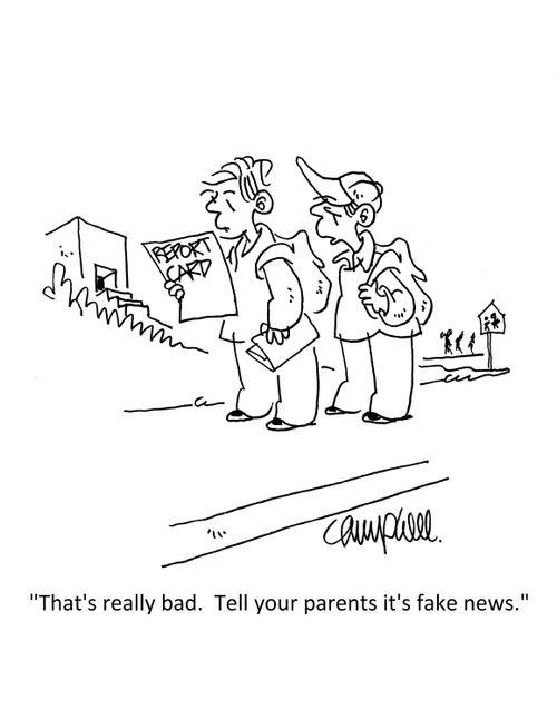 "That's really bad. Tell your parents it's fake news."