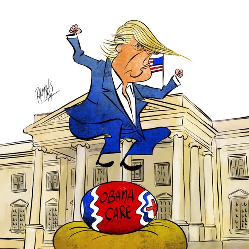 Trump jumps on an Obamacare Easter egg.