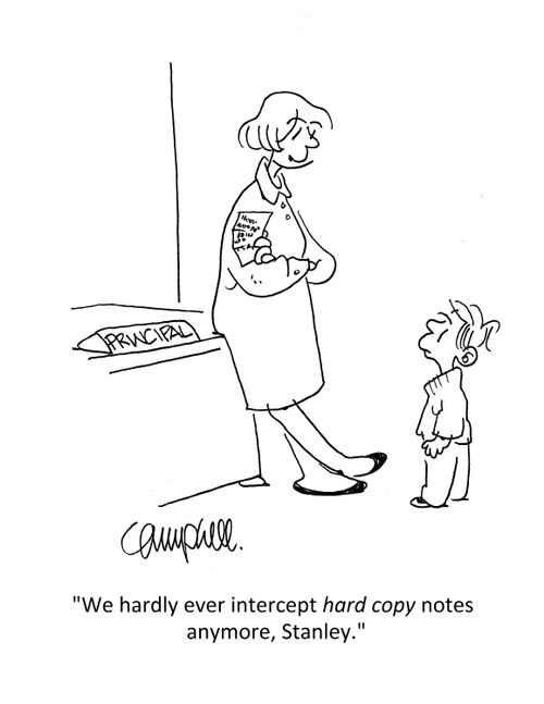 "We hardly ever intercept hard copy notes anymore, Stanley."