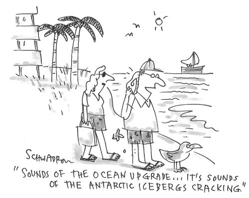 "Sounds of the ocean upgrade...it's sounds of the antarctic icebergs cracking."