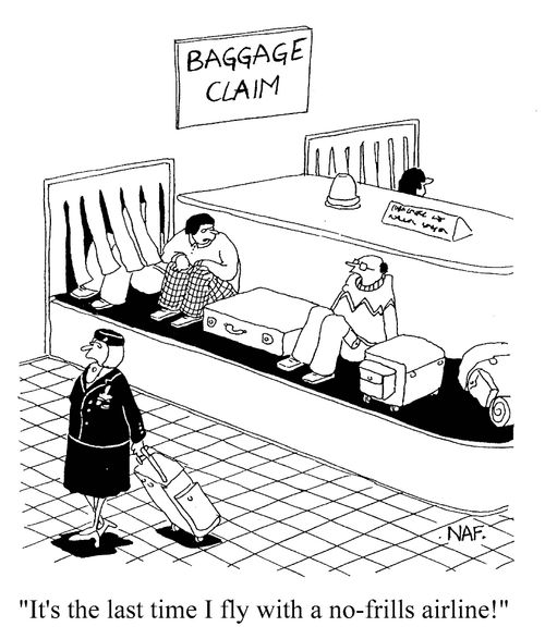 'It's the last time I fly with a no-frills airline!'
