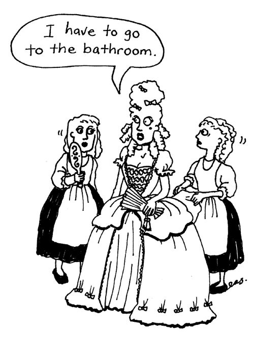 'I have to go to the bathroom.'