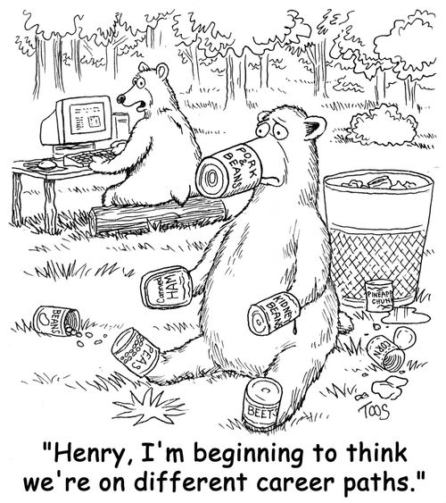 "Henry, I'm beginning to think we're on different career paths."