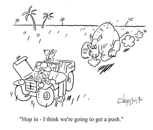'Hop in - I think we're going to get a push.'