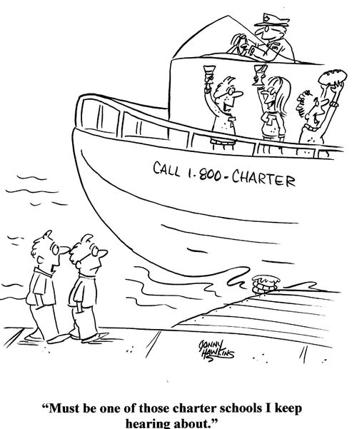 Kid to kid about boat: 'Must be one of those charter schools I keep hearing about.'