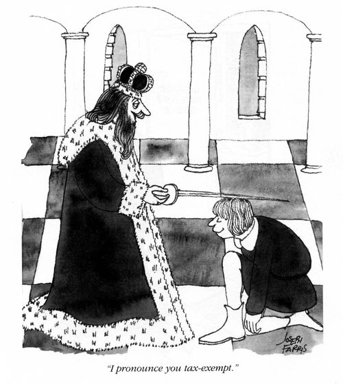 'I pronounce you tax-exempt.'