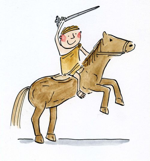 Horseback.