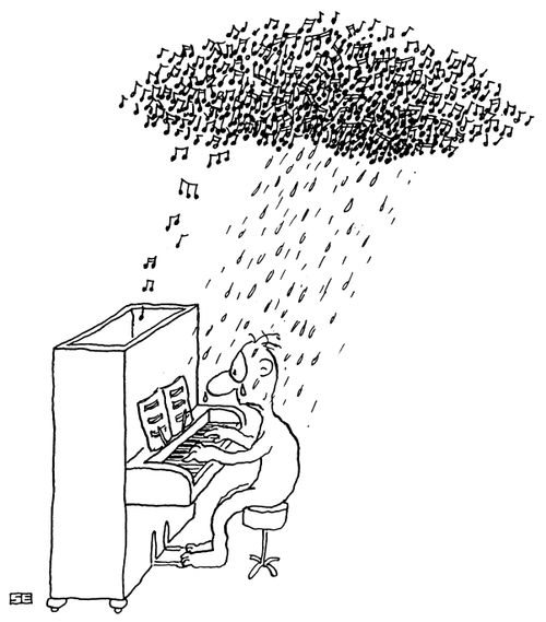 Playing Sad Songs on the Piano.