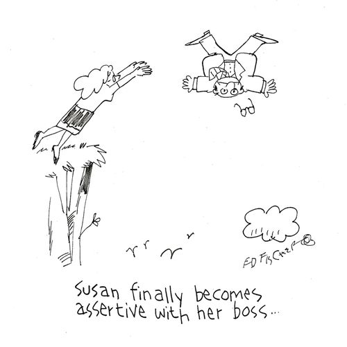 Susan finally becomes assertive with her boss...
