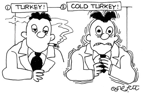 Turkey...cold turkey.