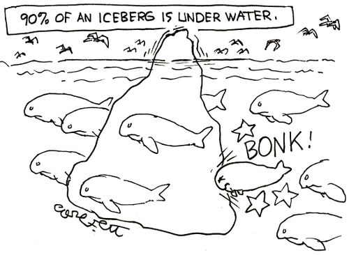 90% of an iceberg is underwater: 'BONK!'