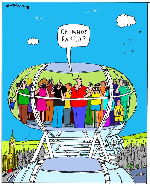 'Ok - Who's farted?'