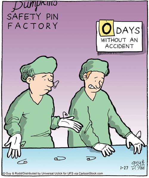 Safety pin factory.