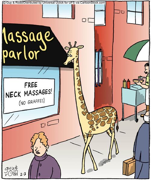 Free neck massages.