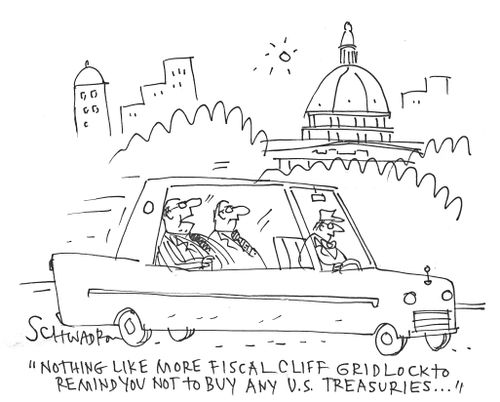 'Nothing like more fiscal cliff gridlock to remind you not buy any U.S. treasuries. . .'
