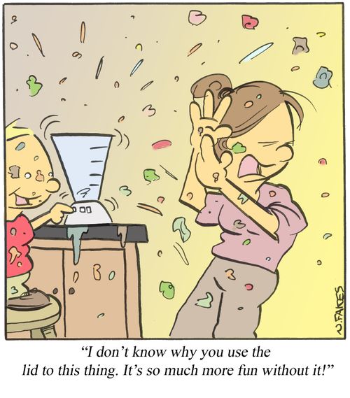 'I don't know why you use the lid to this thing. It's so much more fun without it!'