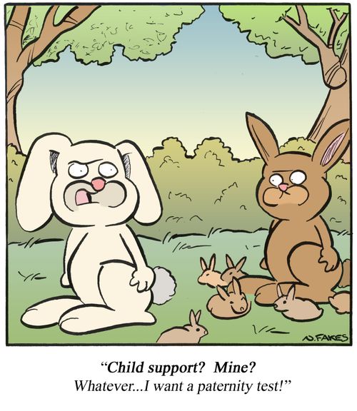'Child support? Mine? Whatever...I want a paternity test!'