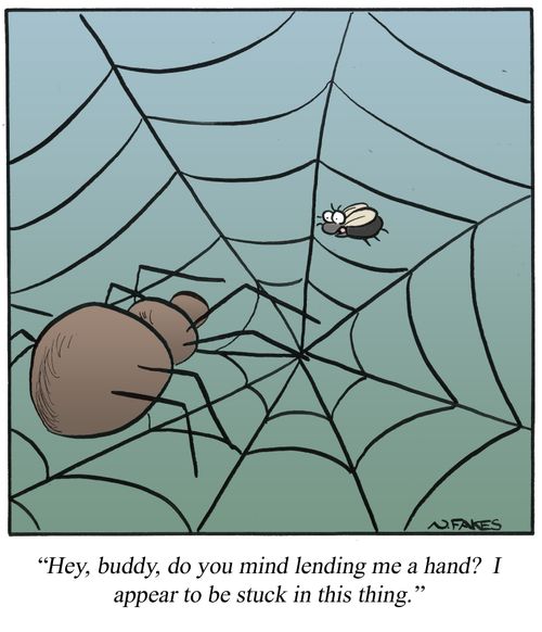 'Hey, buddy, do you mind lending me a hand? I appear to be stuck in this thing.'