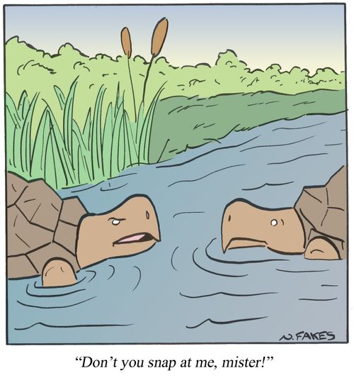 'Don't you snap at me, mister!'