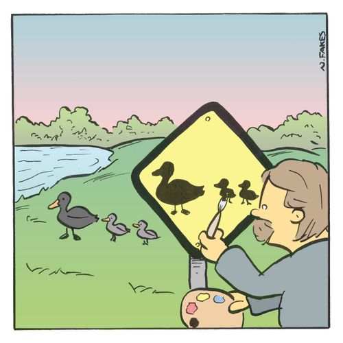 Duck Crossing Artist
