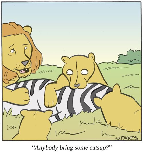 'Anybody bring some catsup?'