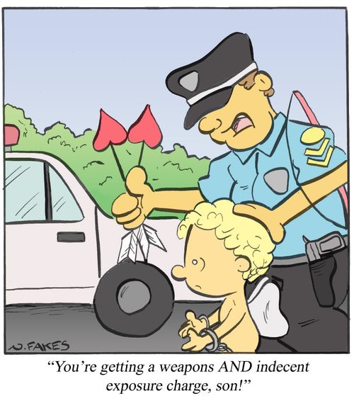 'You're getting a weapons AND indecent exposure charge, son!'