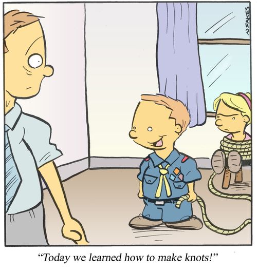 'Today we learned how to make knots!'