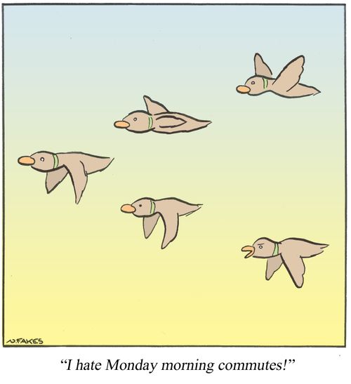 'I hate Monday morning commutes!'